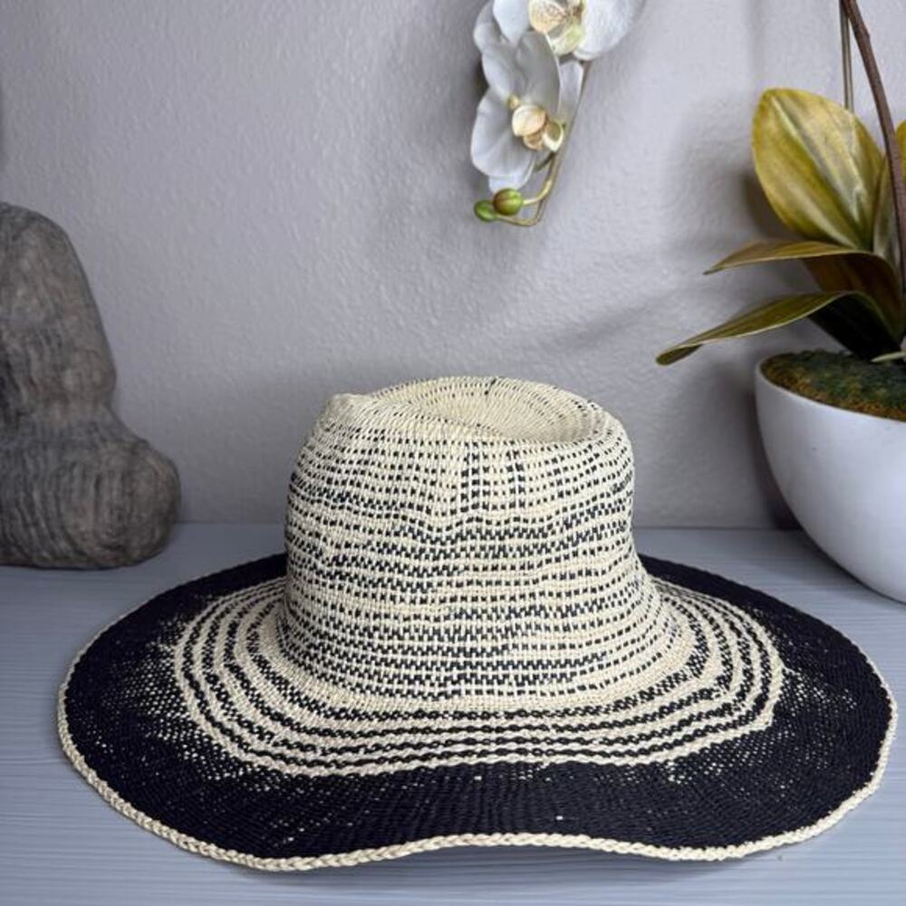 Free People hat woven boho beach dipped crown wide brim summer beach